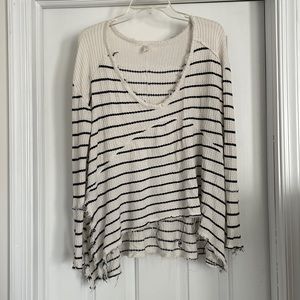 Free People Distressed Long Sleeve